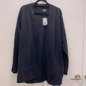 Lord & Taylor Long Black Cardigan With Pockets